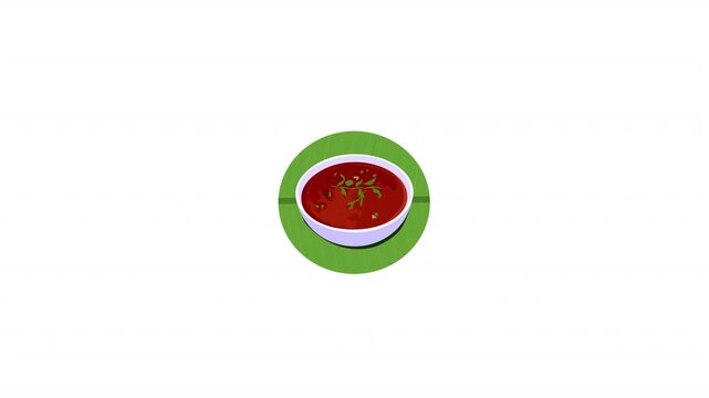 A hot and flavorful rasam animation, bringing the essence of South Indian meals.
