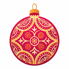 ornament with intricate glitter patterns