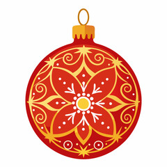 ornament with intricate glitter patterns