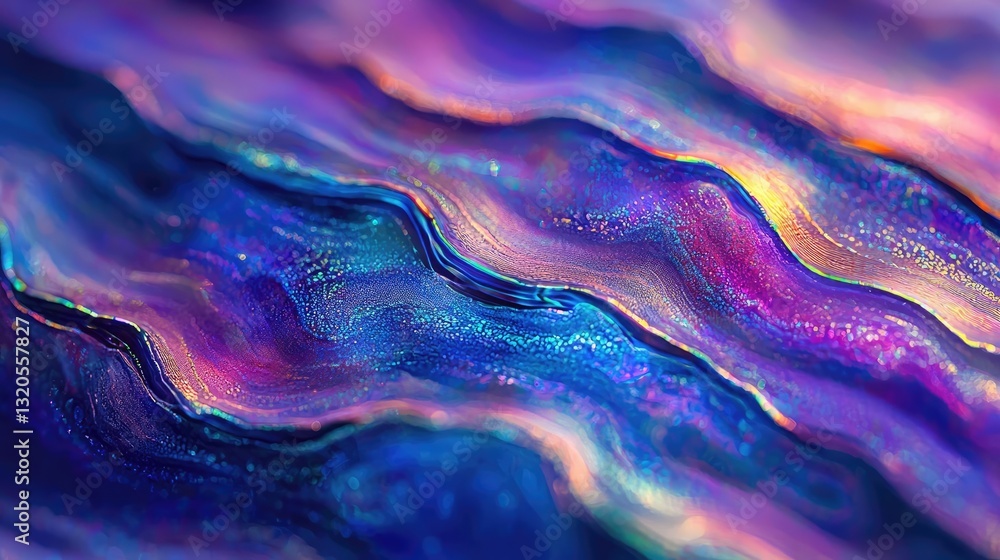 Poster aerial landscape abstract background concept. a vibrant abstract wave pattern filled with colors and