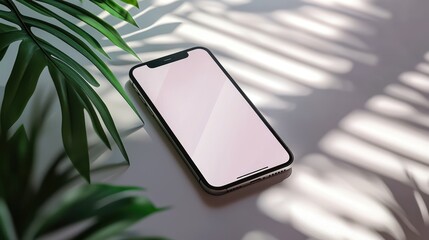 Cell phone with plant in background representing visually striking animated social media profile for digital creators