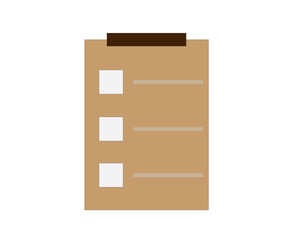 the document folder is brown on a white background,