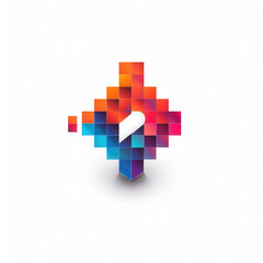 Fototapeta premium Crypto marketplace logo, coin, modern style