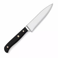 Sharp Kitchen Knife with Black Handle – Professional Chef’s Cutting Tool