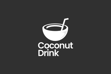 Coconut logo icon illustration, simple logo for branding