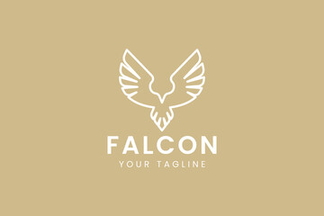 Falcon logo icon illustration, simple logo for branding