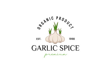 Garlic logo icon illustration, simple logo for branding