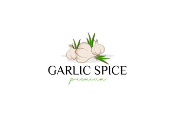 Garlic logo icon illustration, simple logo for branding