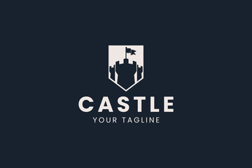 Castle logo icon illustration, simple logo for branding