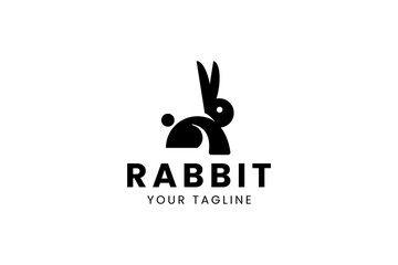 Rabbit logo icon illustration, simple logo for branding