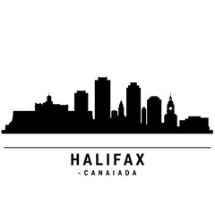 Fototapeta premium Halifax, Canada, skyline silhouette, vector