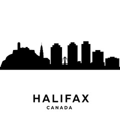 Naklejka premium Halifax, Canada, skyline silhouette, vector