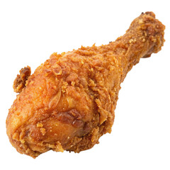 Juicy Fried Chicken Leg Crispy Roasted Chicken Drumstick Isolated On Transparent Or White Background, Cutout Png