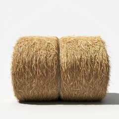 Hay bale transparent 3D render
