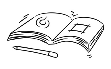 A Sketch Book with A Pencil