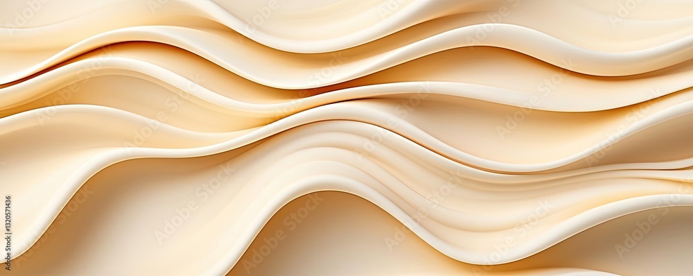 Aufkleber abstract concept art background idea. abstract texture with smooth, flowing waves in a soft, beige t