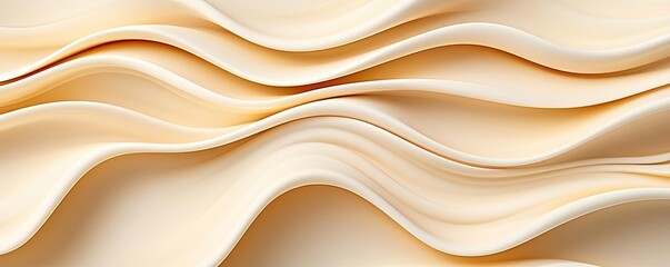 Obraz premium Abstract concept art background idea. Abstract texture with smooth, flowing waves in a soft, beige tone.