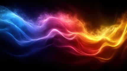 Fototapeta premium Vibrant Abstract Rainbow Waves with Colorful Flowing Patterns
