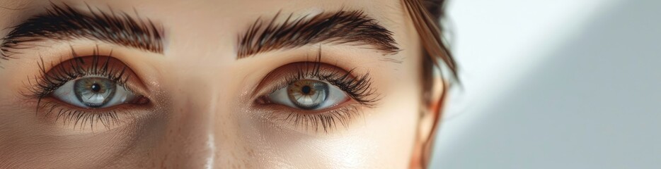 Obraz premium Woman with Captivating Features, Stunning model, Portrait of a girl, cosmetology, beauty, and spa treatments, Confident Young Woman - AI Generated