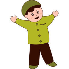Muslim Kid Illustration