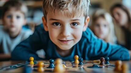 In the warm embrace of a family game night, shared laughter and playful competition weave a tapestry of connection, bridging divides and nurturing trust anew The colorful board becomes a landscape of