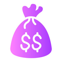 money bag Gradient icon