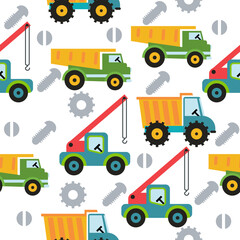 Heavy Construction Seamless Pattern