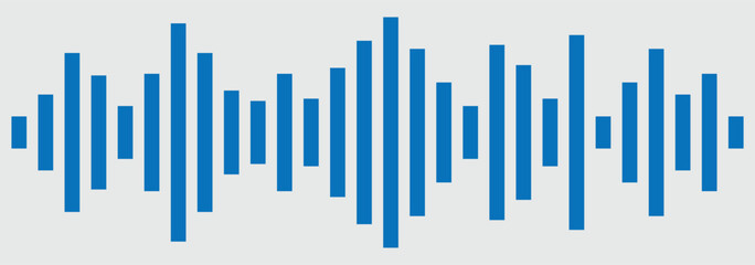 Audio and sound wave. Podcast sound waves for online audio streaming, music player and mobile phone voice message soundwaves.  Music player sound bar. Record interface. Vector illustrator