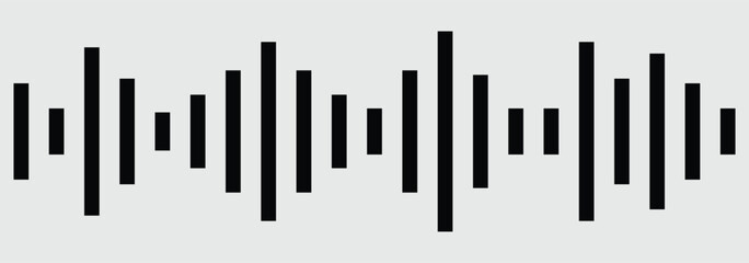 Set sound or audio wave icon. Music player sound bar. Record interface. Equalizer icon with soundwave line. Sound wave recording icons for podcast or online music audio streaming voice icon. 