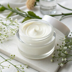 White Cosmetic Cream Texture Isolated On White Background