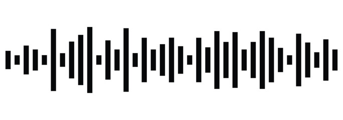 Set sound or audio wave icon. Music player sound bar. Record interface. Equalizer icon with soundwave line. Sound wave recording icons for podcast or online music audio streaming voice icon. 