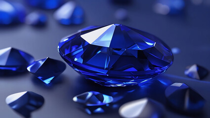 diamonds on blue background