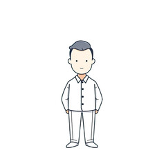 Fototapeta premium businessman cartoon character text with transparent background PNG and JPEG image 