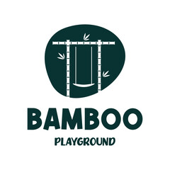 bamboo playground flat minimalist logo design
