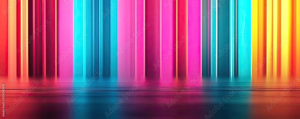 Poster minimalist graphic design abstract background idea. vibrant vertical lines in bright colors create a
