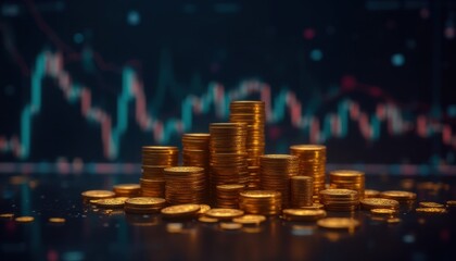 Stacks of gold coins