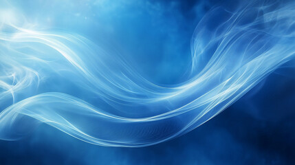 abstract blue smoke background with waves