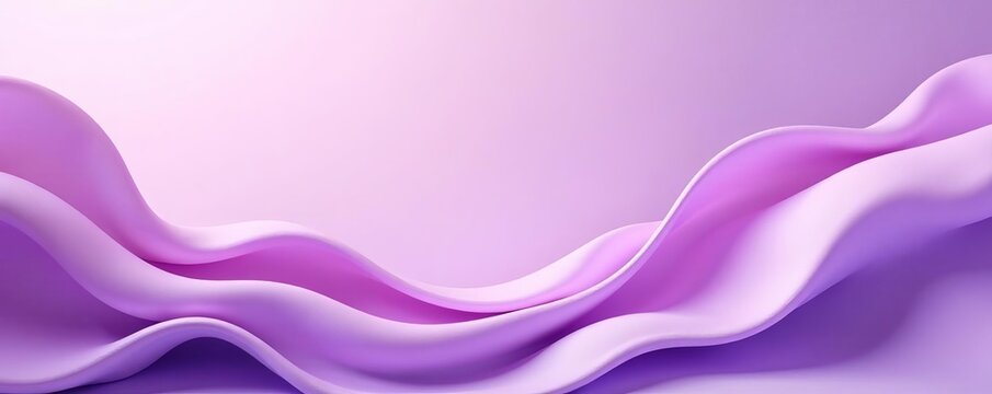 Soft lavender backdrop with fluid geometric elements, shapes, tranquil