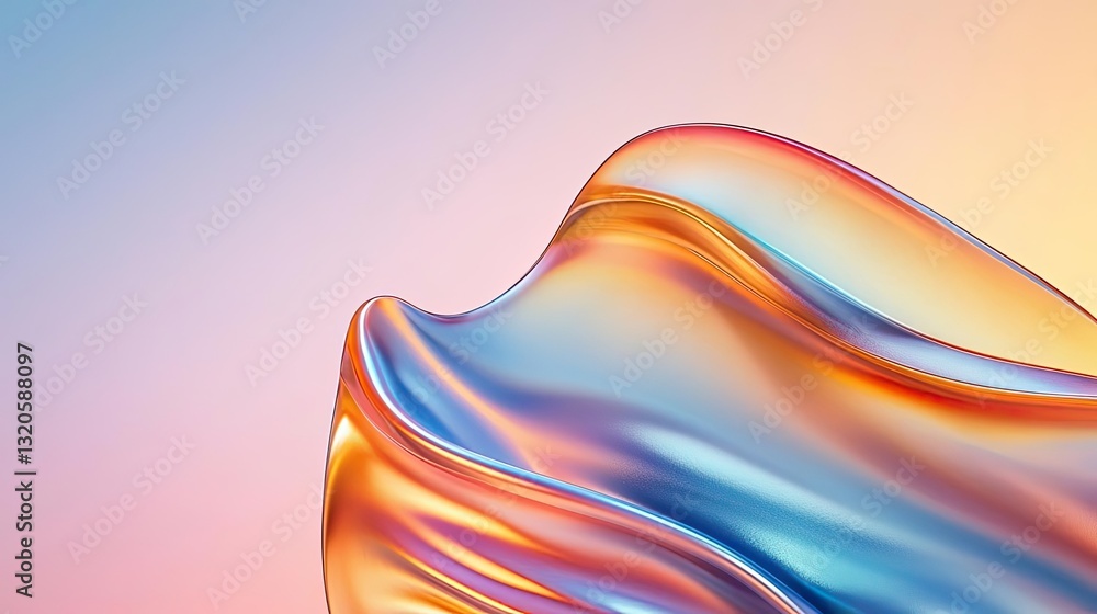Poster minimalist graphic design abstract background idea. abstract colorful wave design featuring smooth g