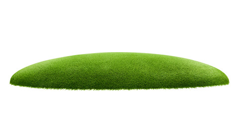 green grass 3d render mound meadow land ground element cutout