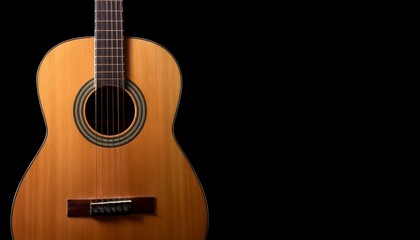 Fototapeta premium acoustic guitar on a black background