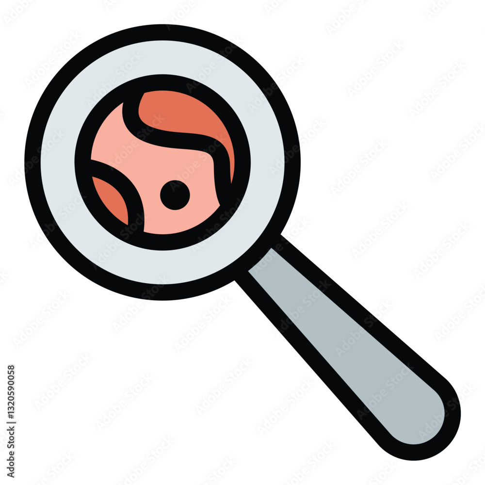 Aufkleber planet searching icon in flat line style representing space exploration astronomical discovery and c