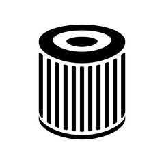 Car oil filter icon isolated on white background.