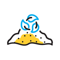 Vector multi color icon for Compost