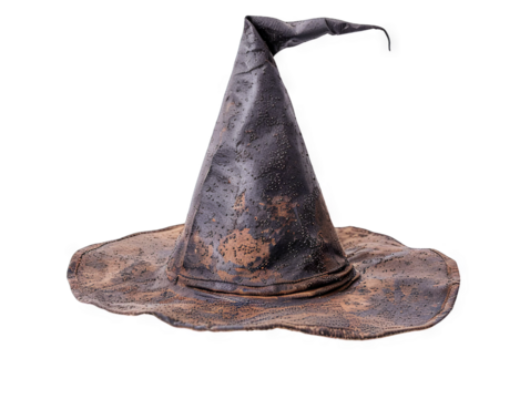 Ancient Witch's Hat: A Worn, Mystical Headwear
