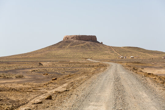The ruins of an ancient Zoroastrian Tower of Silence