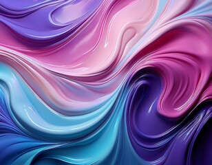 Fototapeta premium purple pink and blue creamy liquid smears