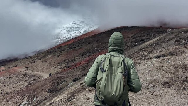 Cotopaxi national park mountain volcano landscape trek tourist hike Ecuador