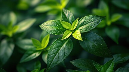 Bright green leaves thrive in soft sunlight representing nature's vitality and promoting environmental awareness.