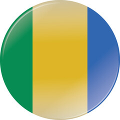 Fototapeta premium Gabon flag circle